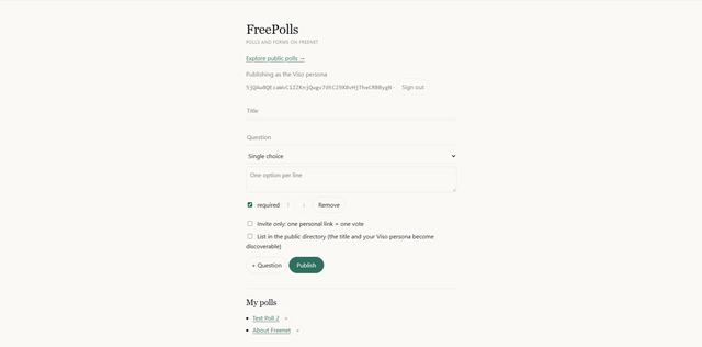 FreePolls screenshot