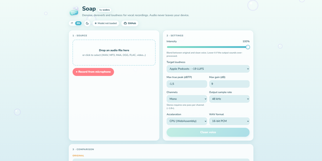 Soap Voice DSP Web App