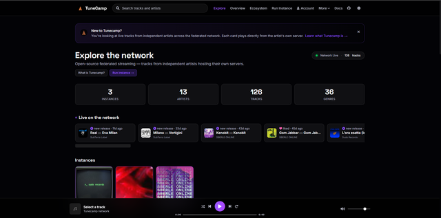 Tunecamp screenshot