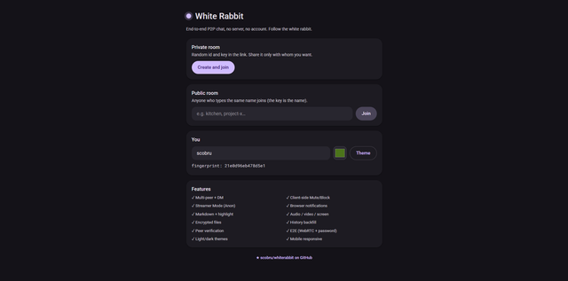 Whiterabbit screenshot